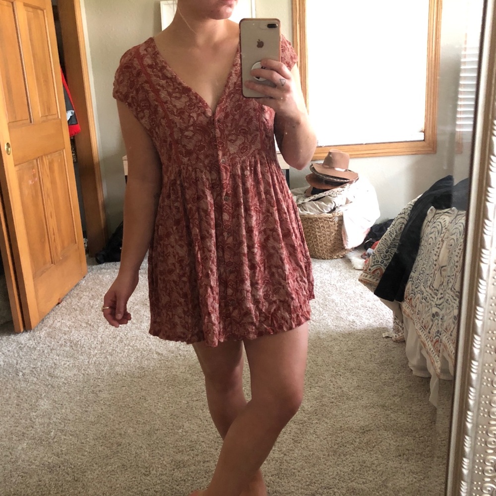 Anthropologie babydoll dress with pockets